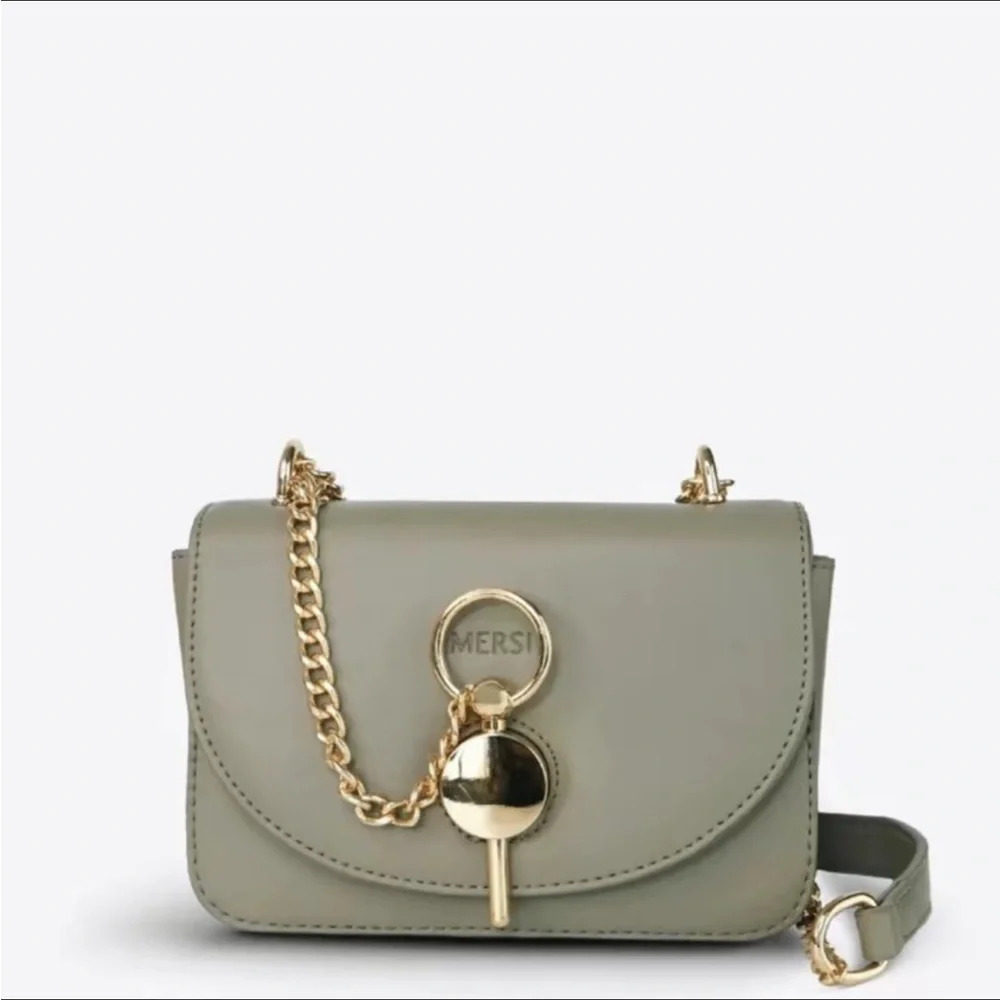 Mersi NWT MADDIE CROSSBODY | Sage‎ Green with Dust Bag​